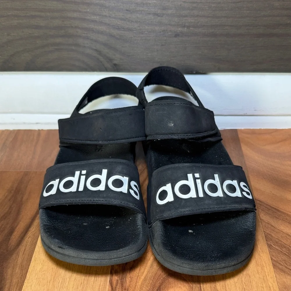 Adidas Kids Black Slide Sandals